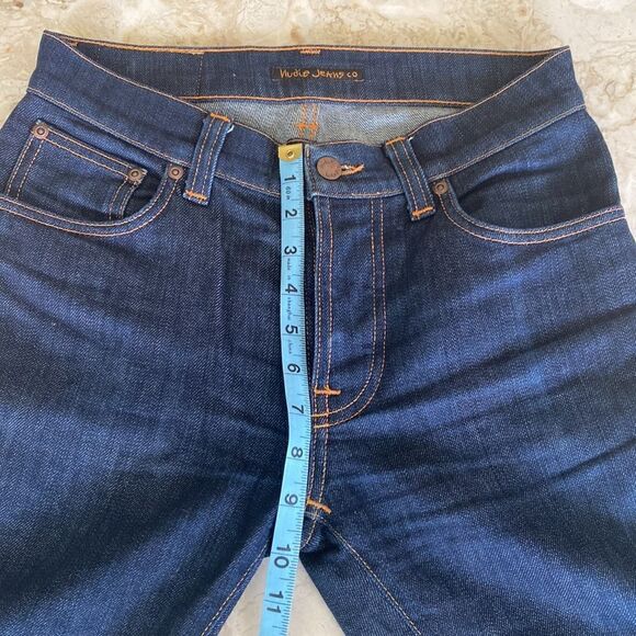 Nudie Grim Tim Dry Open Navy Comfort Stretch Jeans - Picture 13 of 14